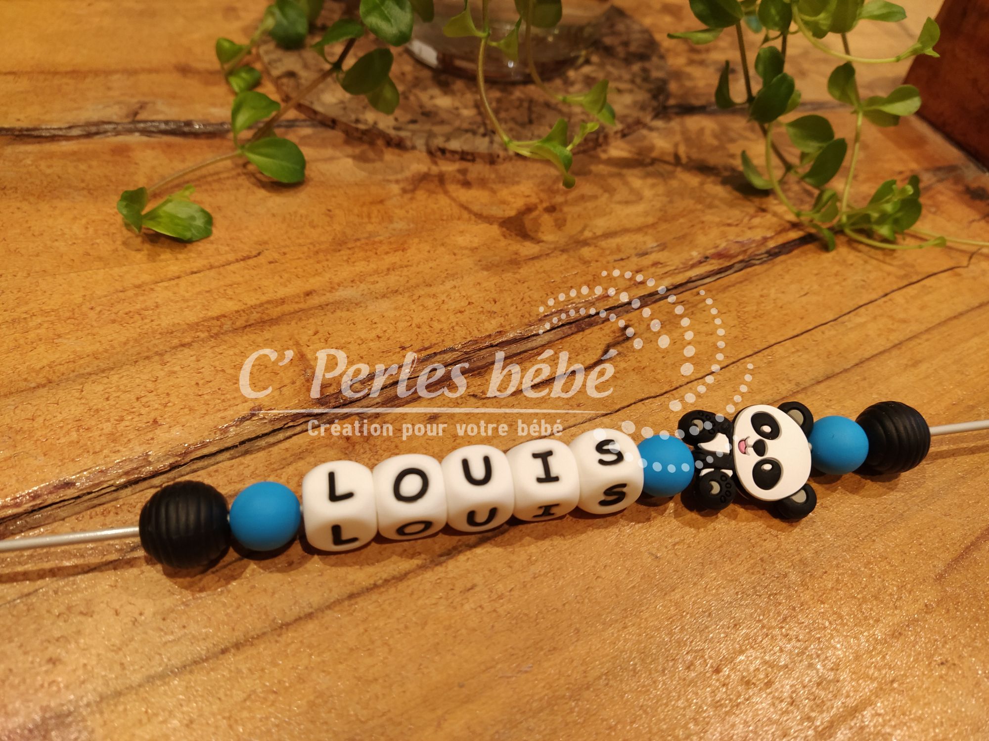 Accroche tétine panda