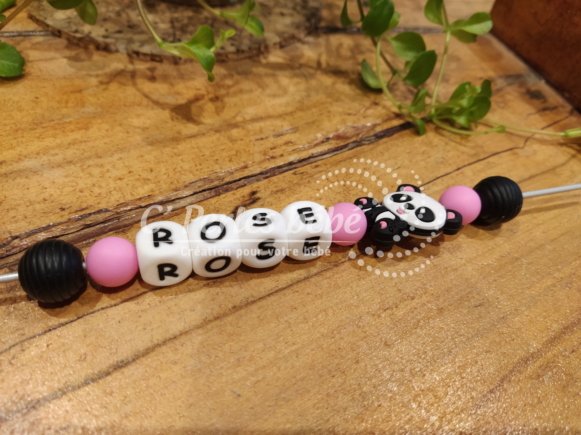 Attache sucette panda