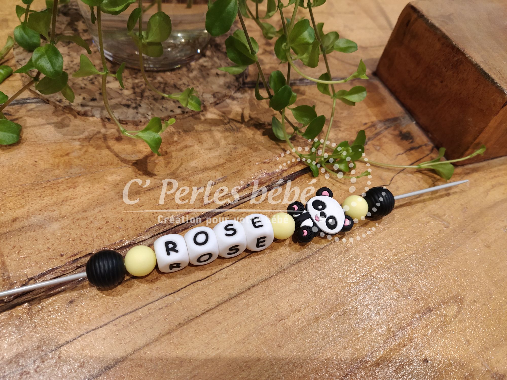 Attache sucette panda