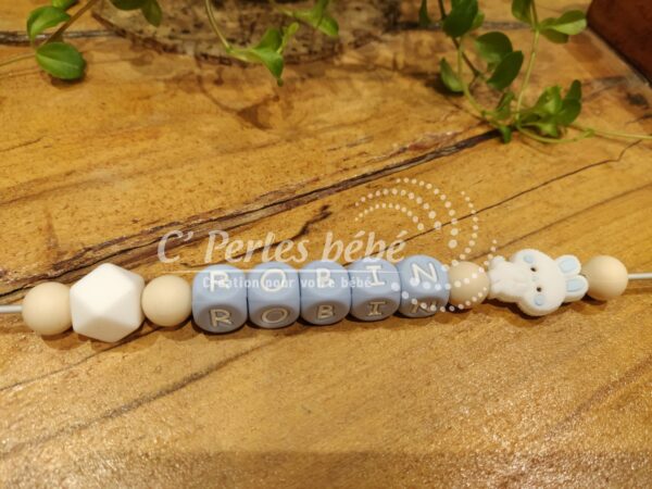 perles lettres couleur silicone