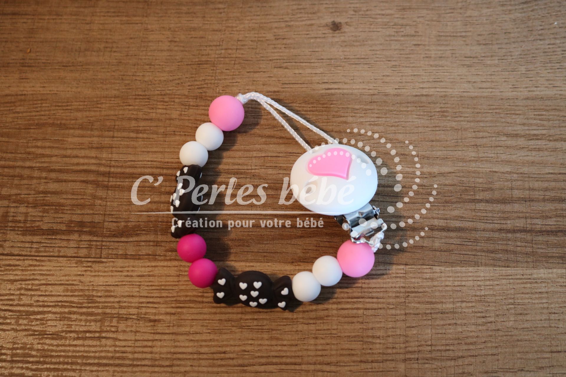 Attache tétine silicone