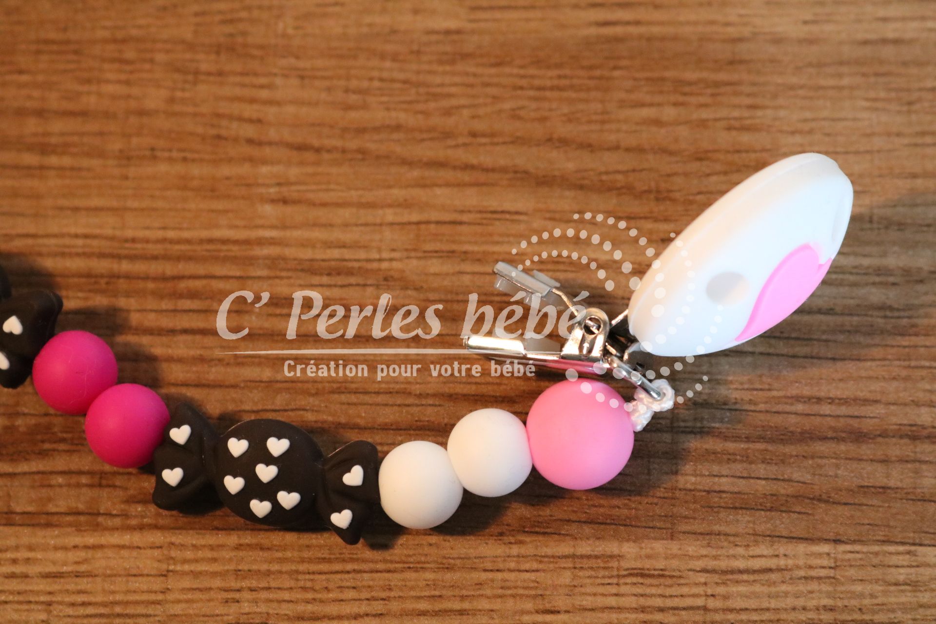 Attache tétine silicone