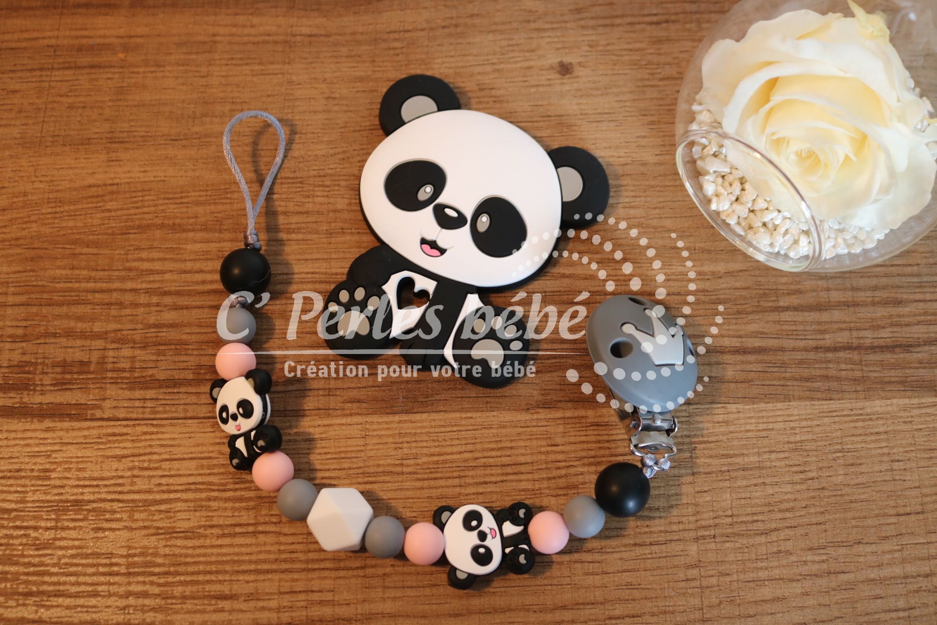 Attache tétine silicone