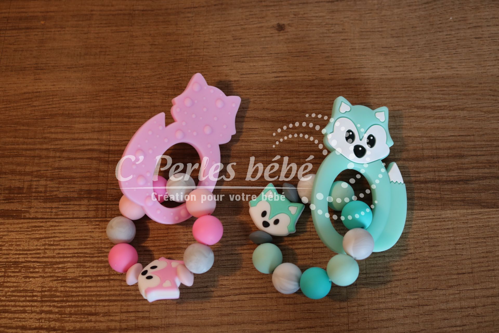 hochet silicone personnalisé