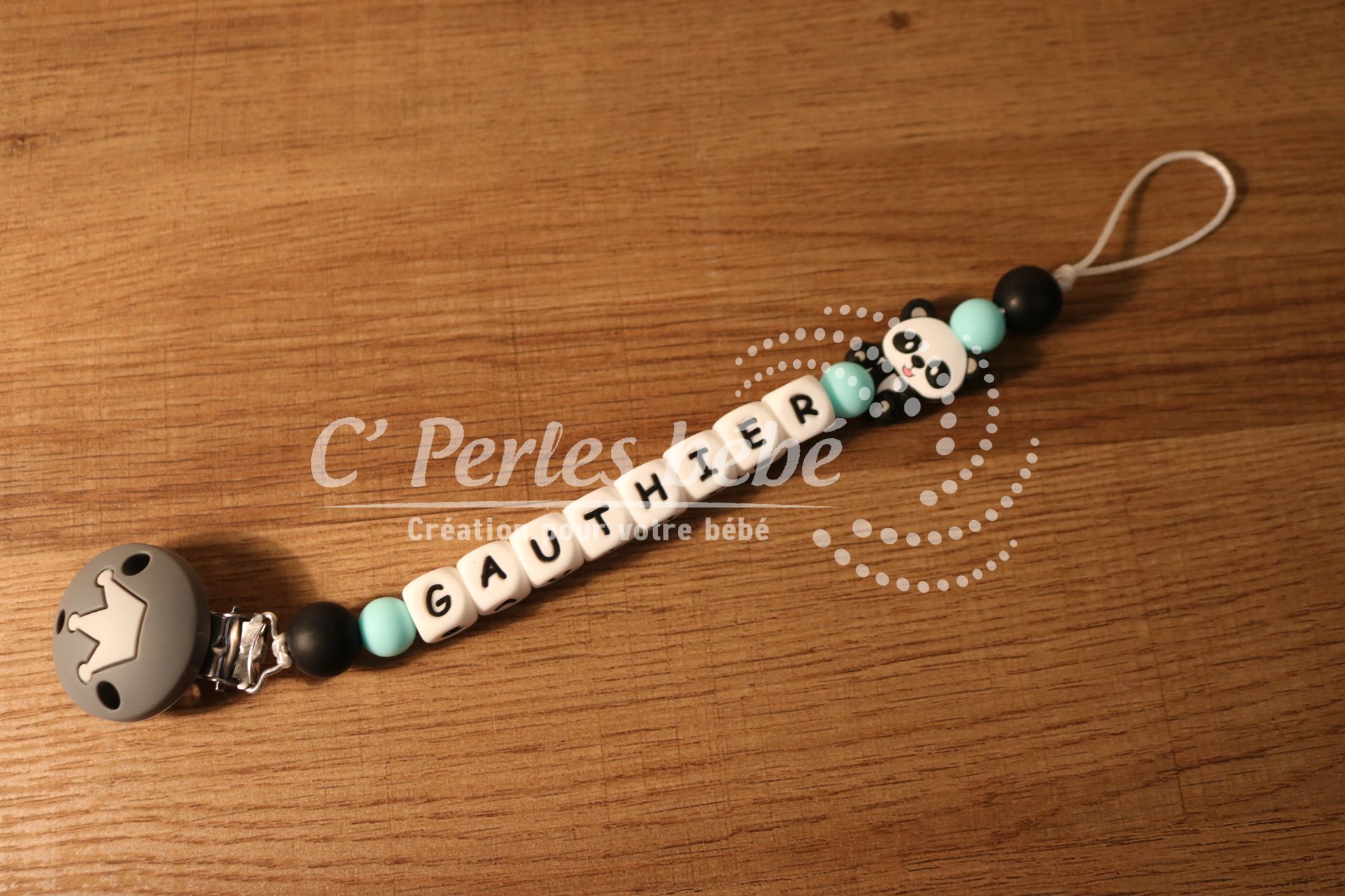 Attache tétine prénom silicone Attache tétine prénom silicone