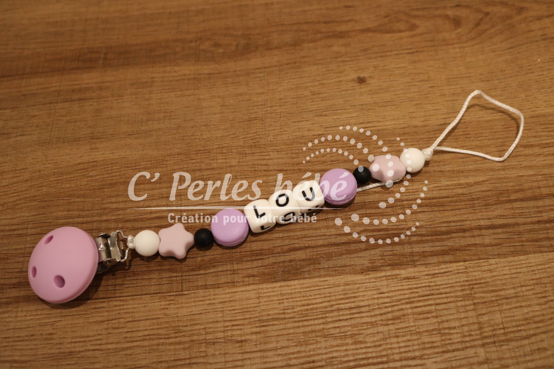 Attache tétine personnalisé