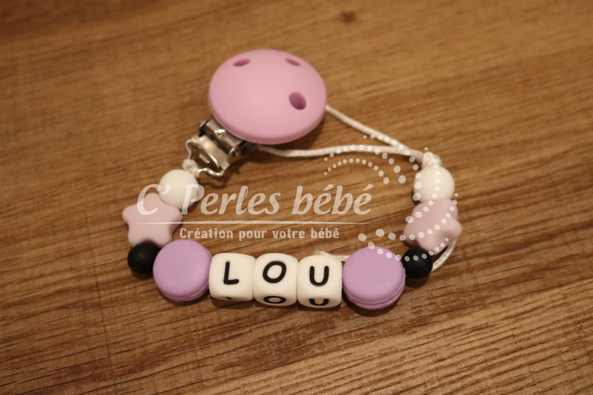 Attache tétine personnalisé