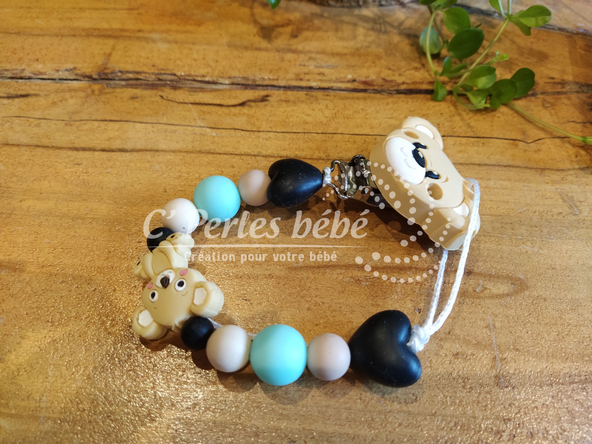 Attache tétine silicone