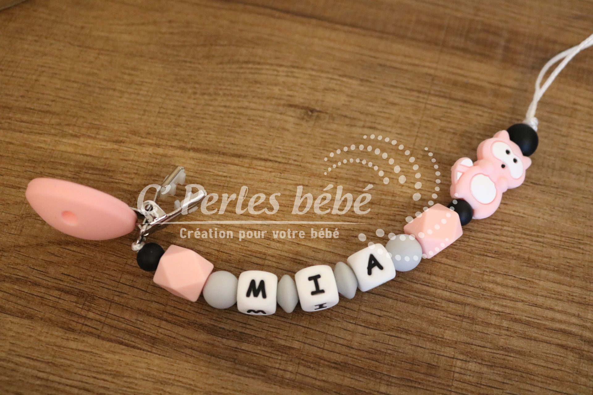 Attache sucette raton laveur Attache sucette raton laveur