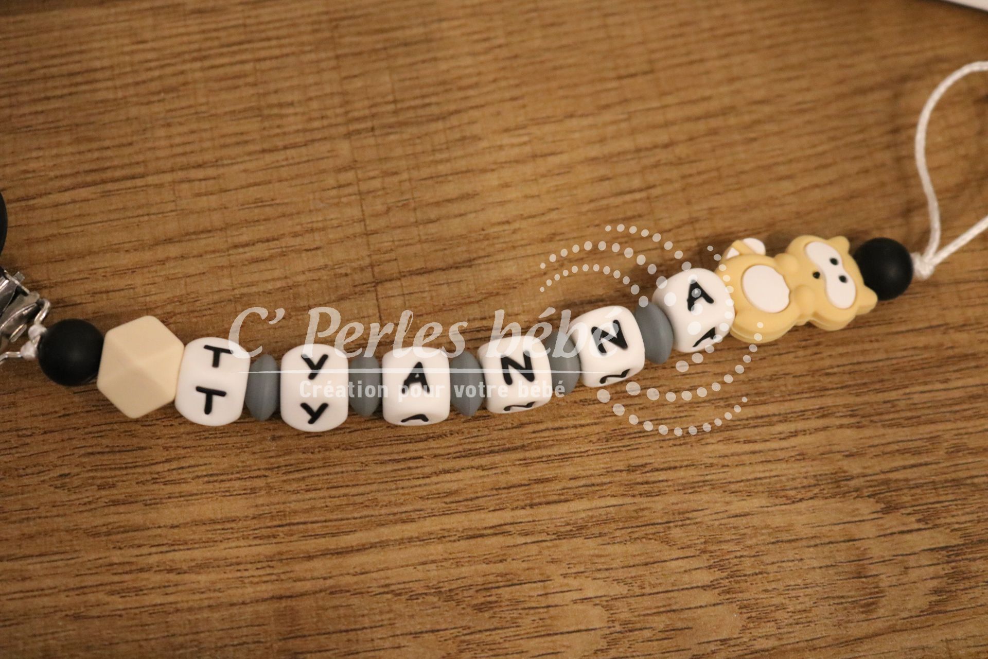 Attache tétine raton laveur Attache tétine raton laveur