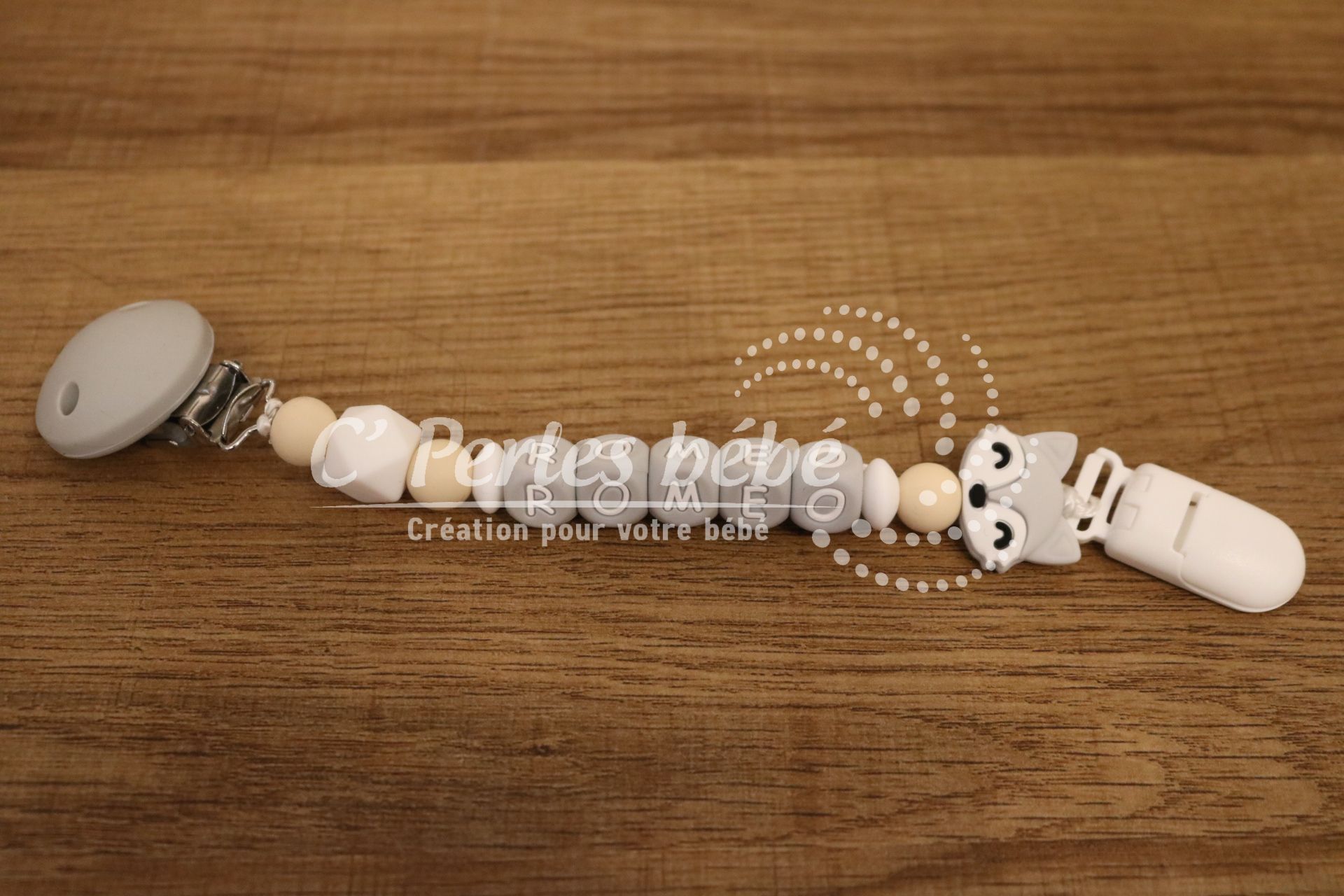 Attache doudou prénom renard