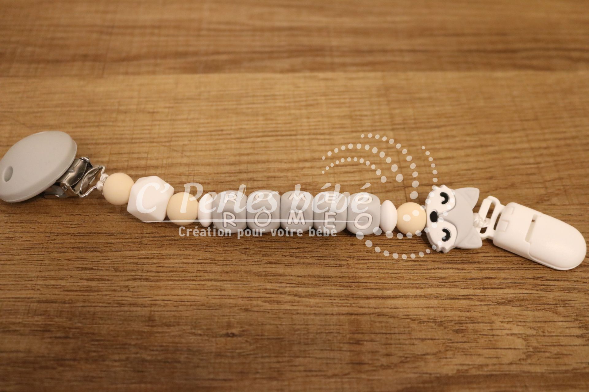 Attache doudou prénom renard