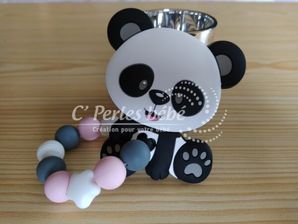 Hochet silicone panda