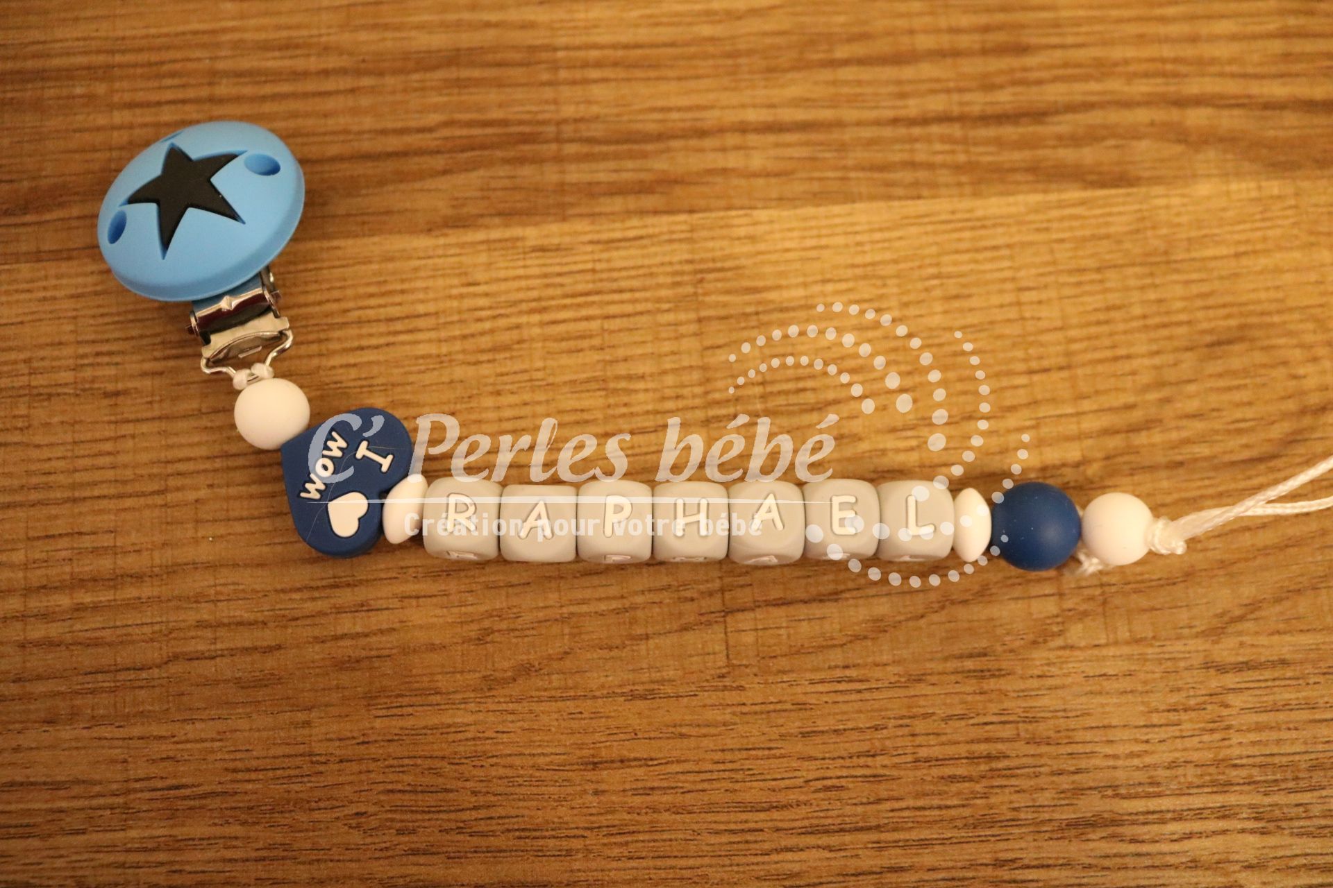 Attache tétine j'aime Attache tétine j'aime