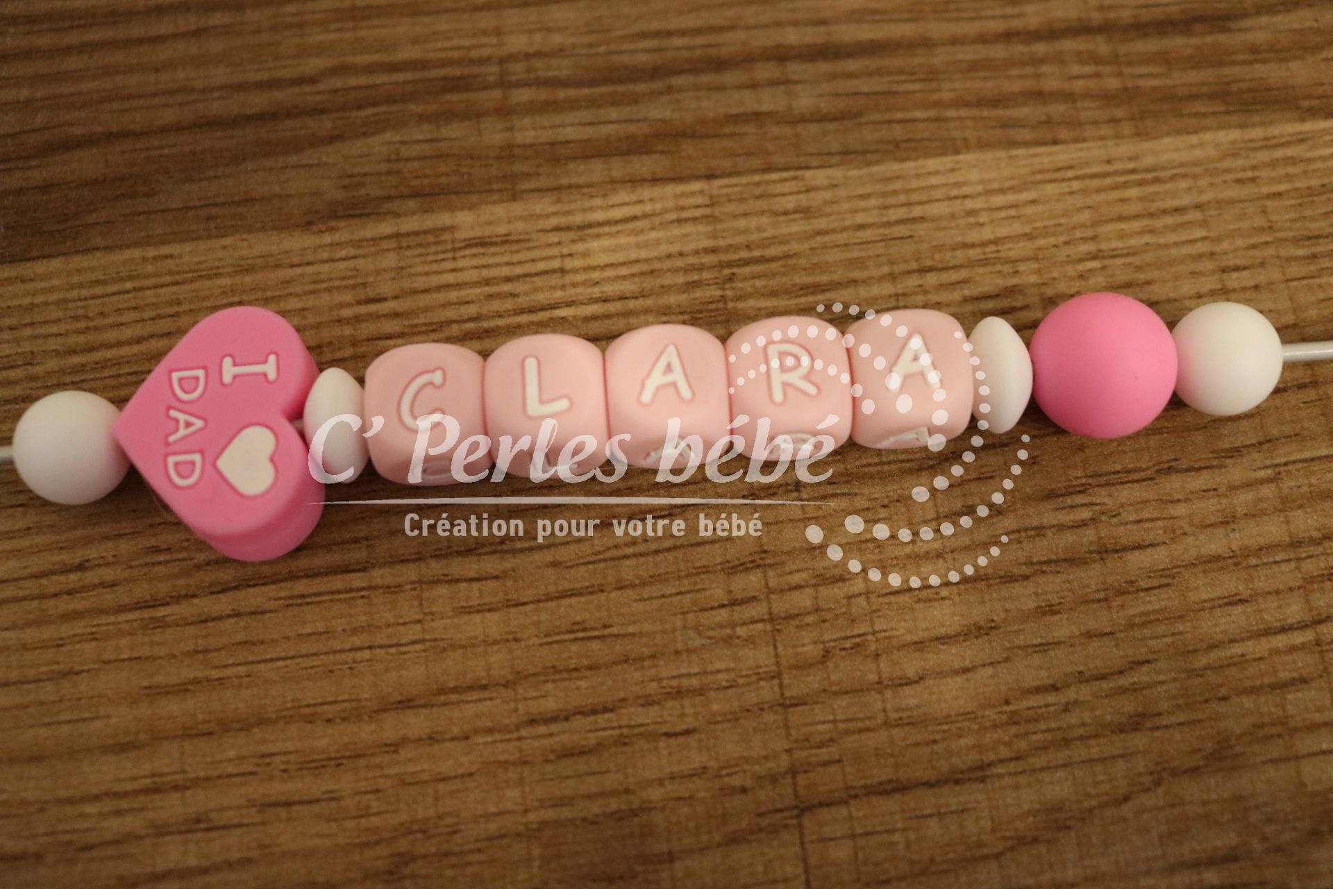Attache tétine j'aime Attache tétine j'aime