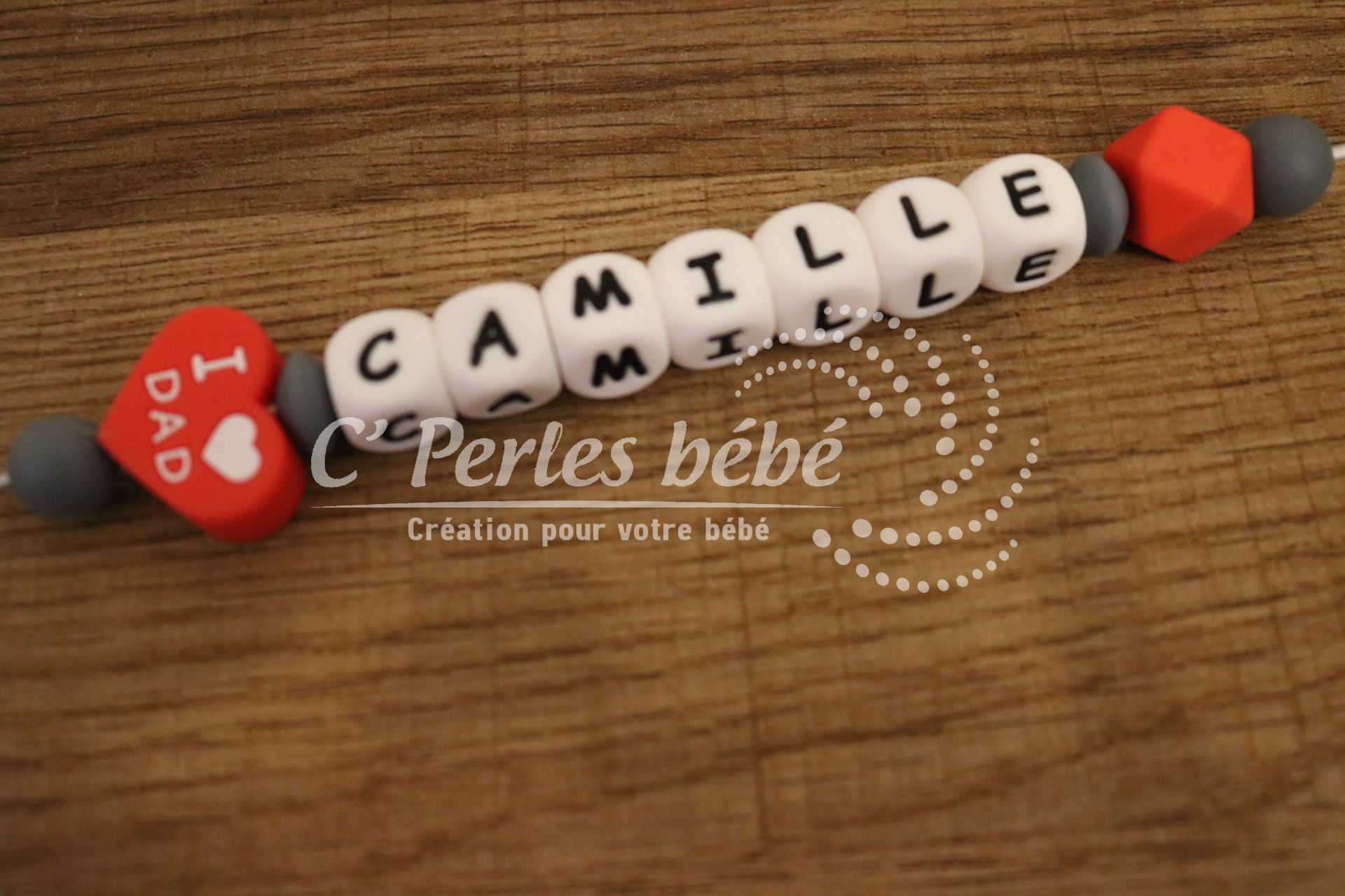 Attache tétine j'aime Attache tétine j'aime