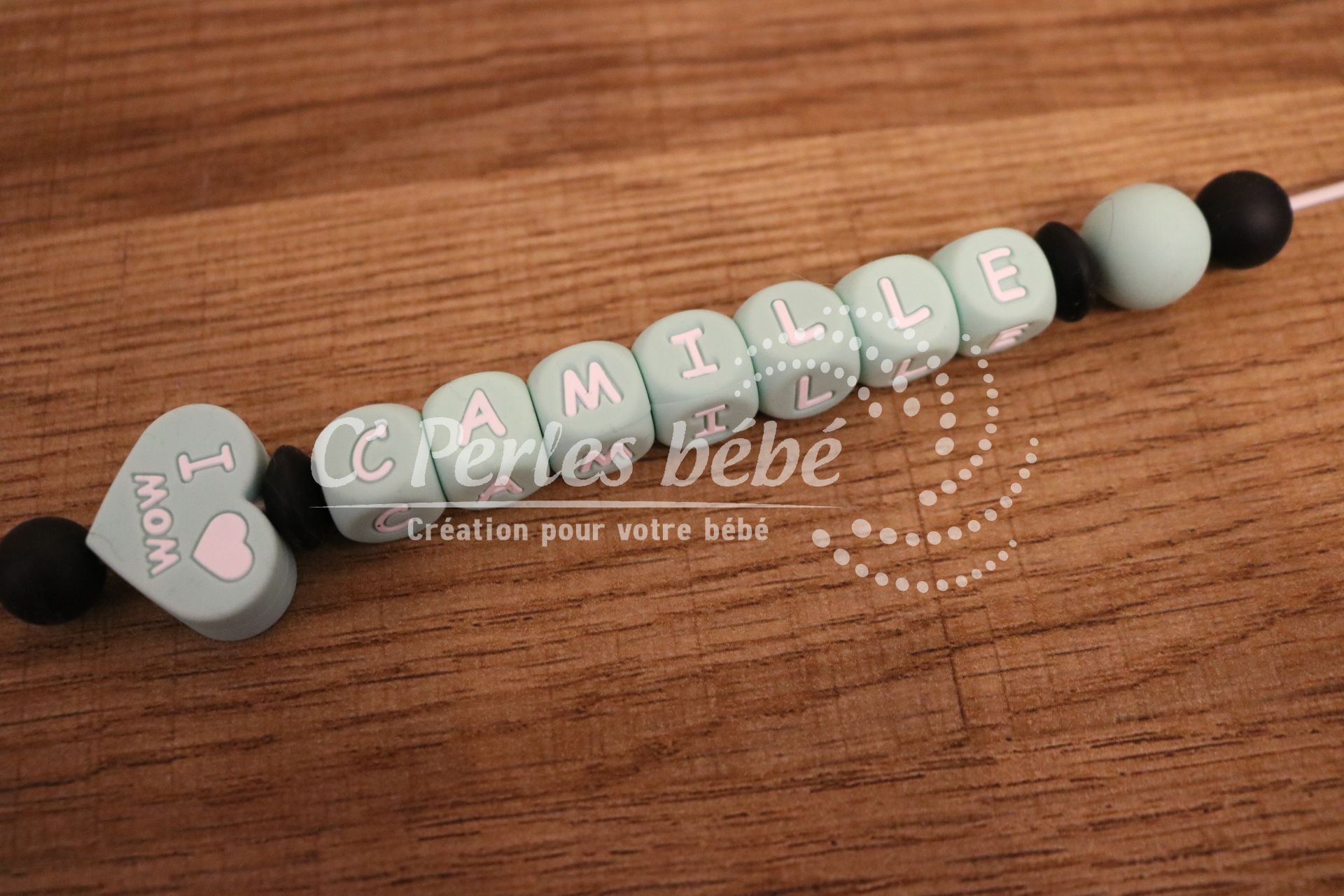 Attache tétine j'aime Attache tétine j'aime