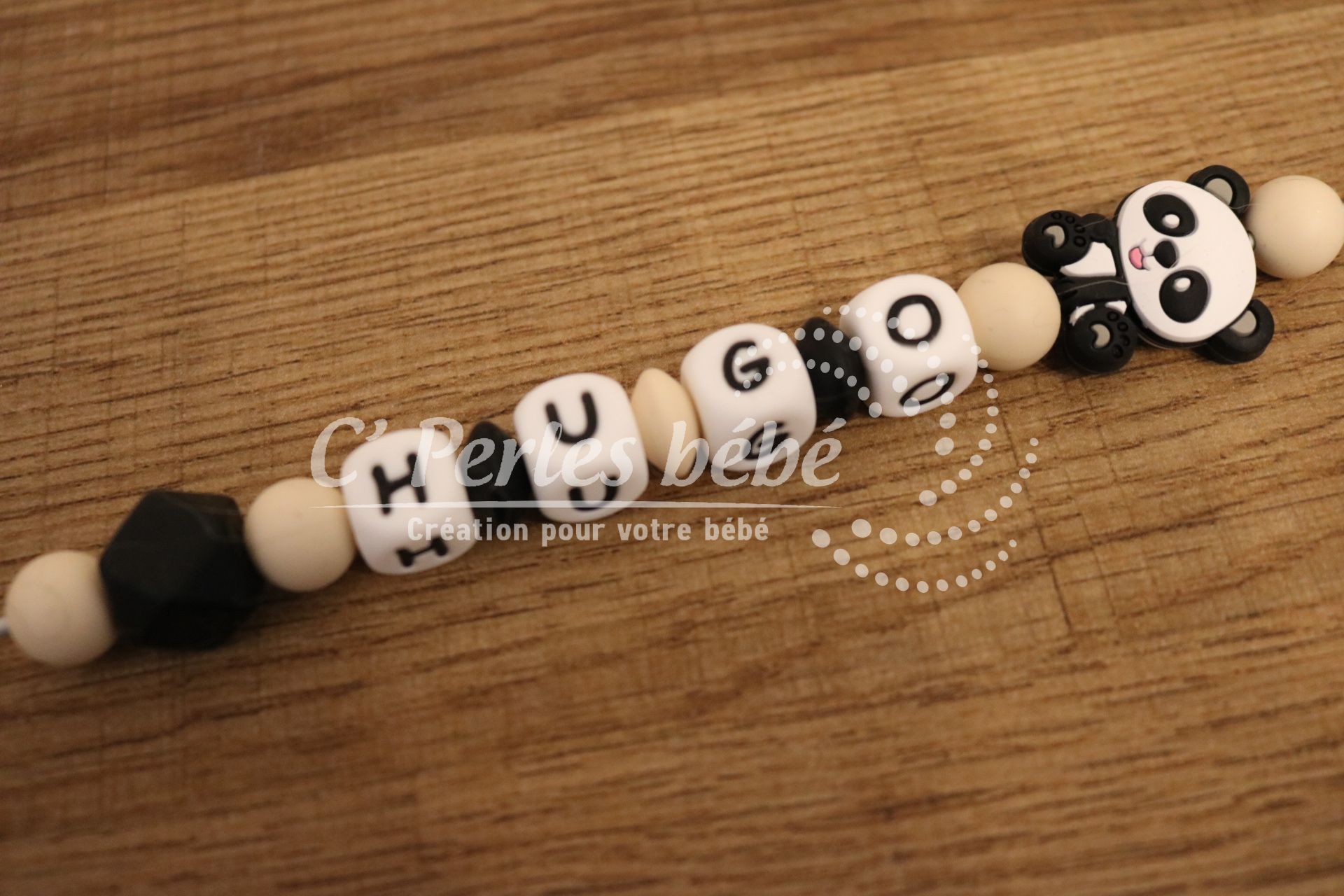 Attache tétine panda