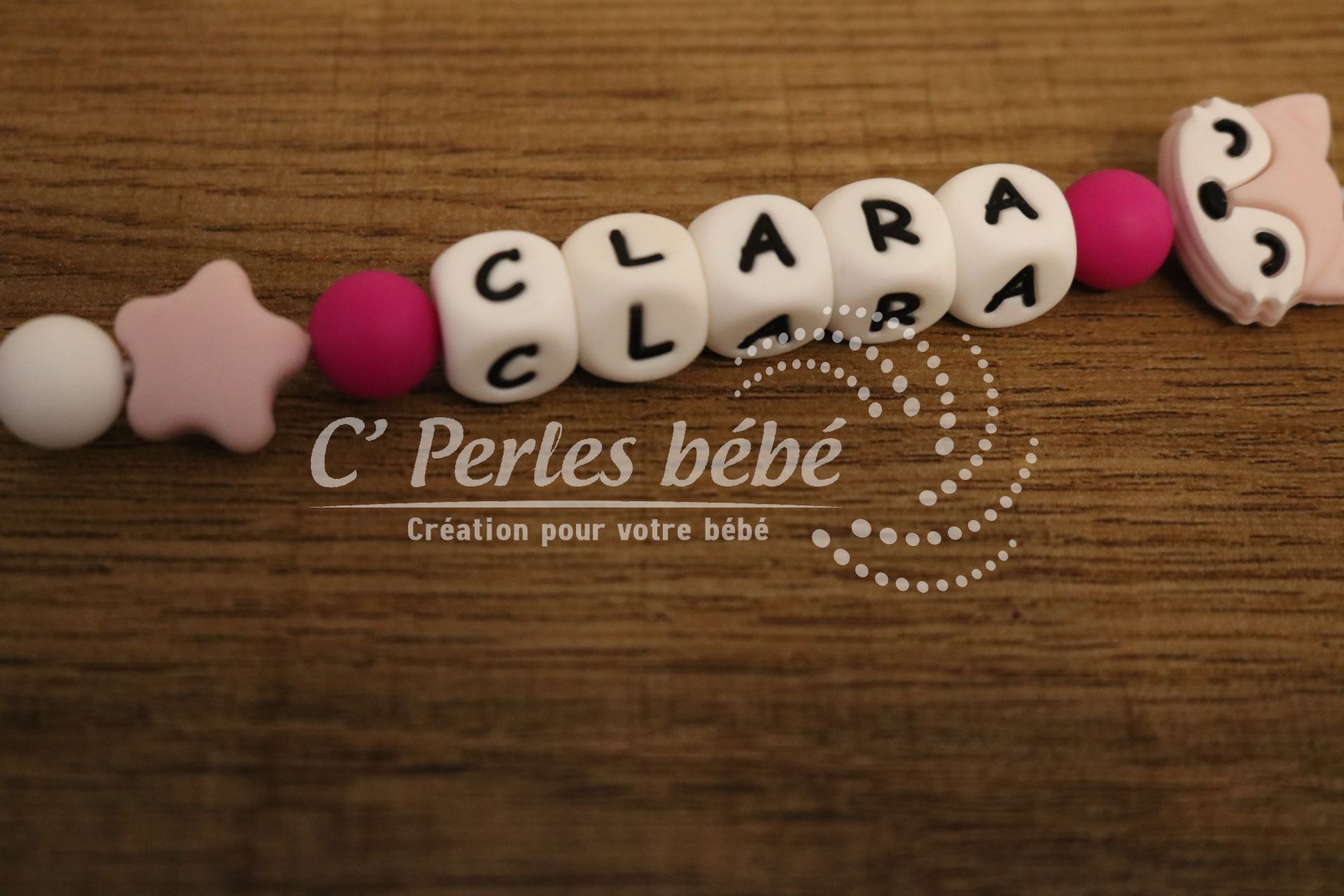 Attache tétine personnalisé renard