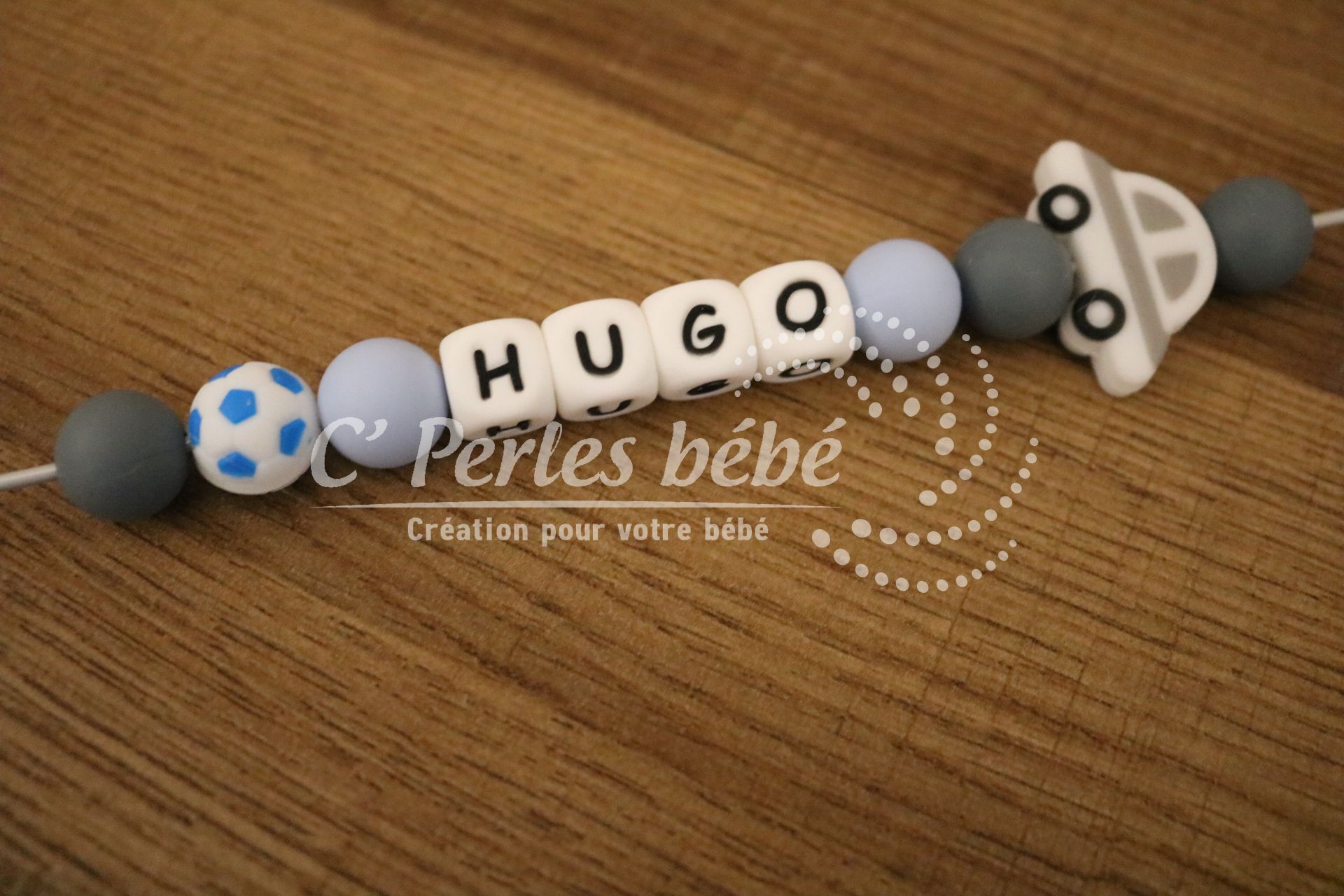 Attache tétine personnalisé foot