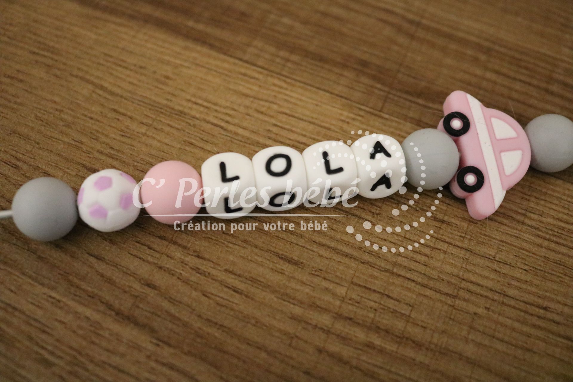 Attache tétine personnalisé foot