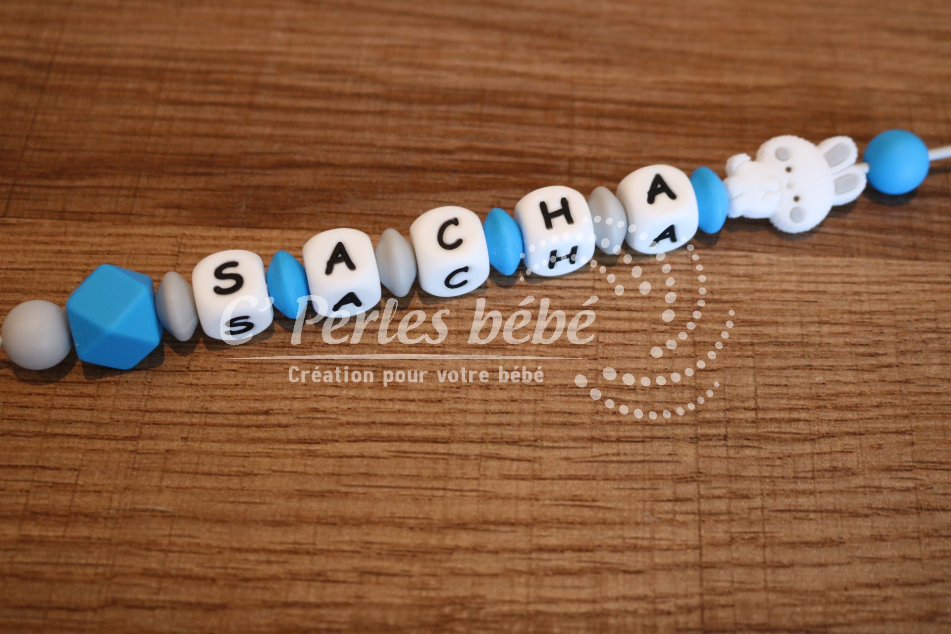 Attache tétine silicone lapin Attache tétine silicone lapin