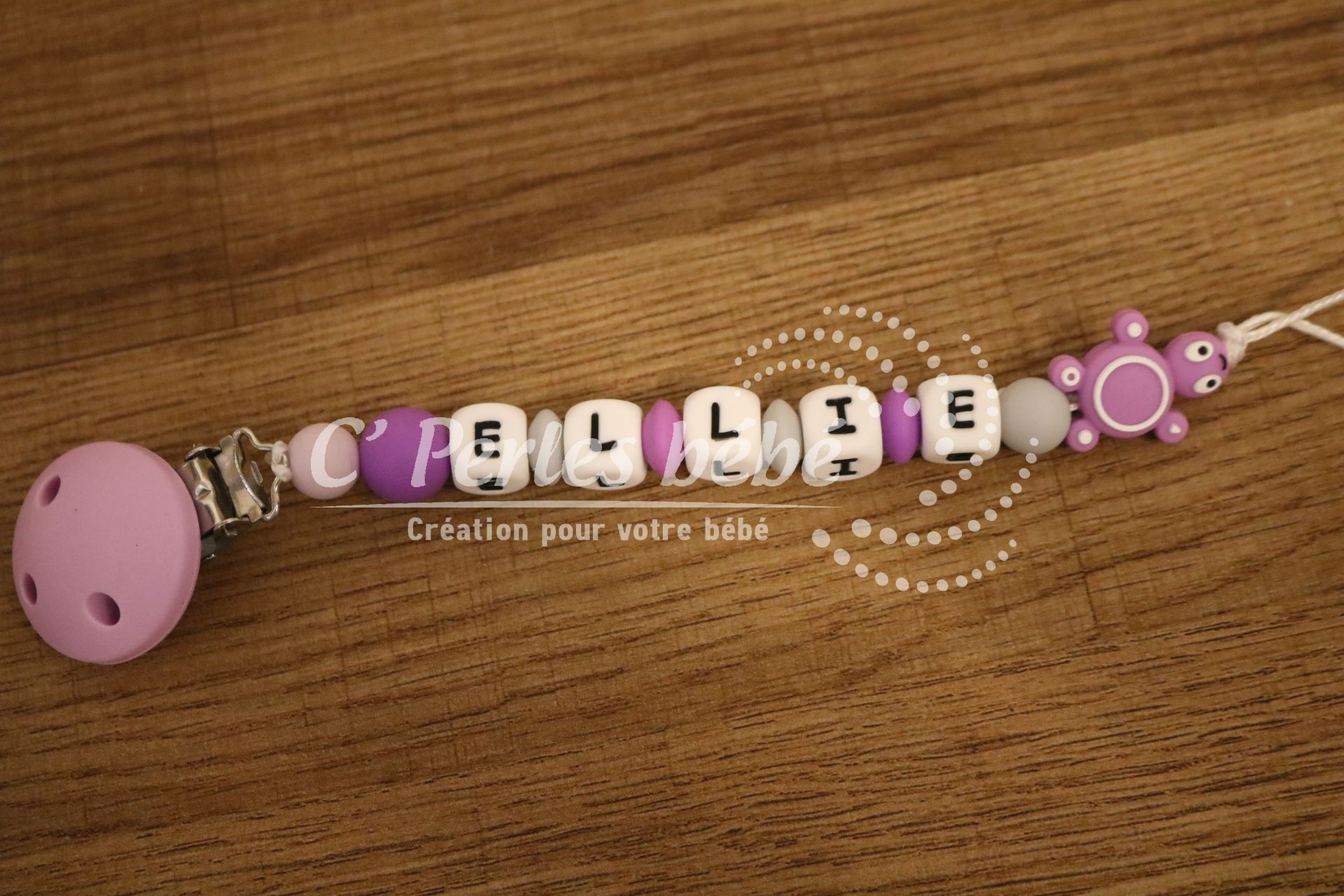 Attache sucette silicone personnalisé