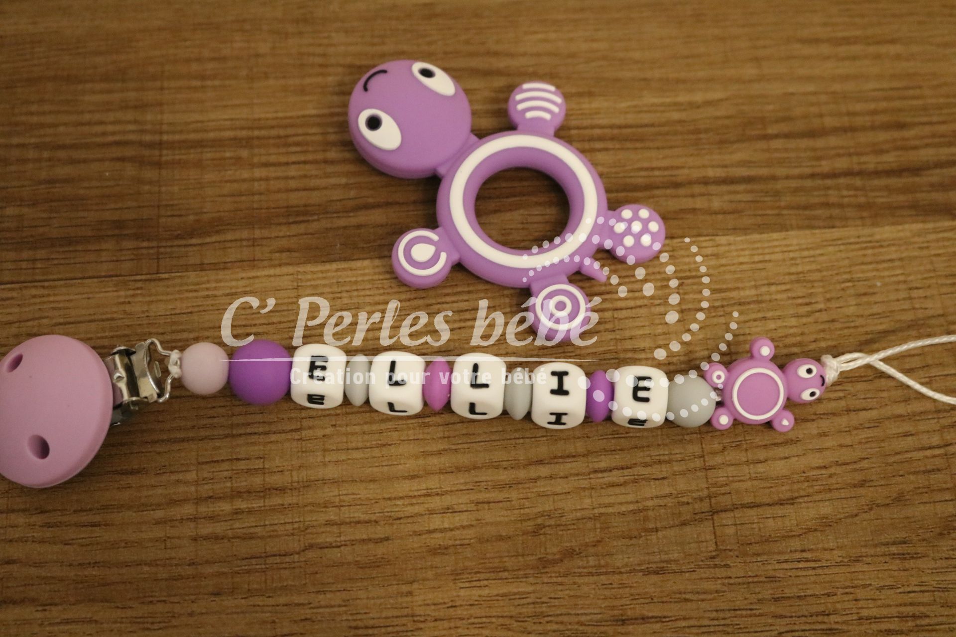 Attache sucette silicone personnalisé