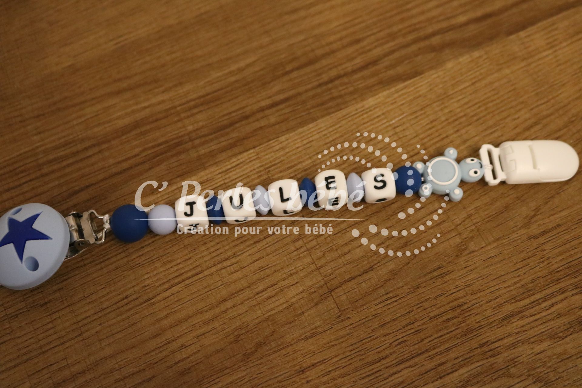 Attache doudou tortue silicone