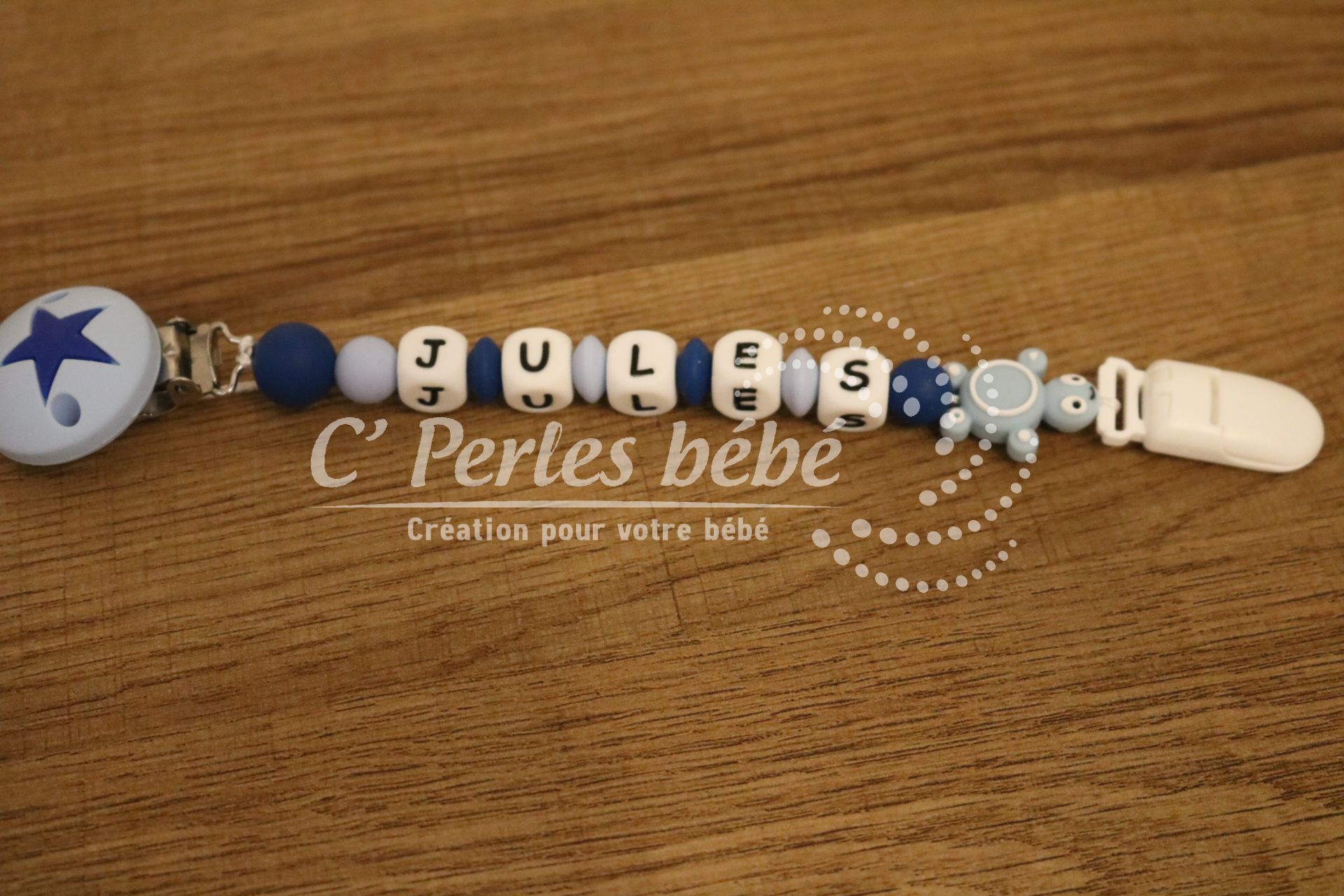 Attache doudou tortue silicone