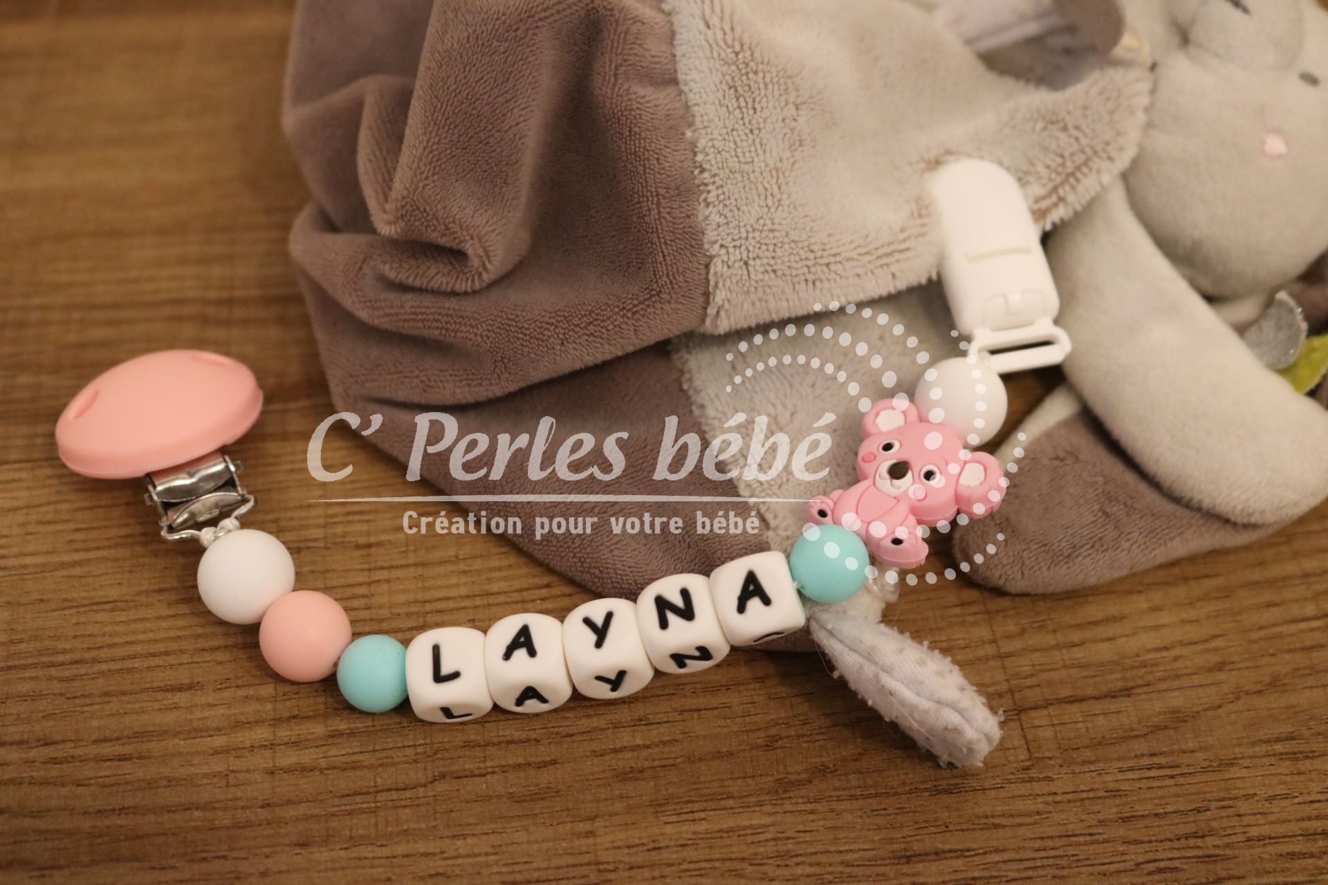 Attache doudou prénom