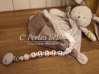 Attache doudou prénom