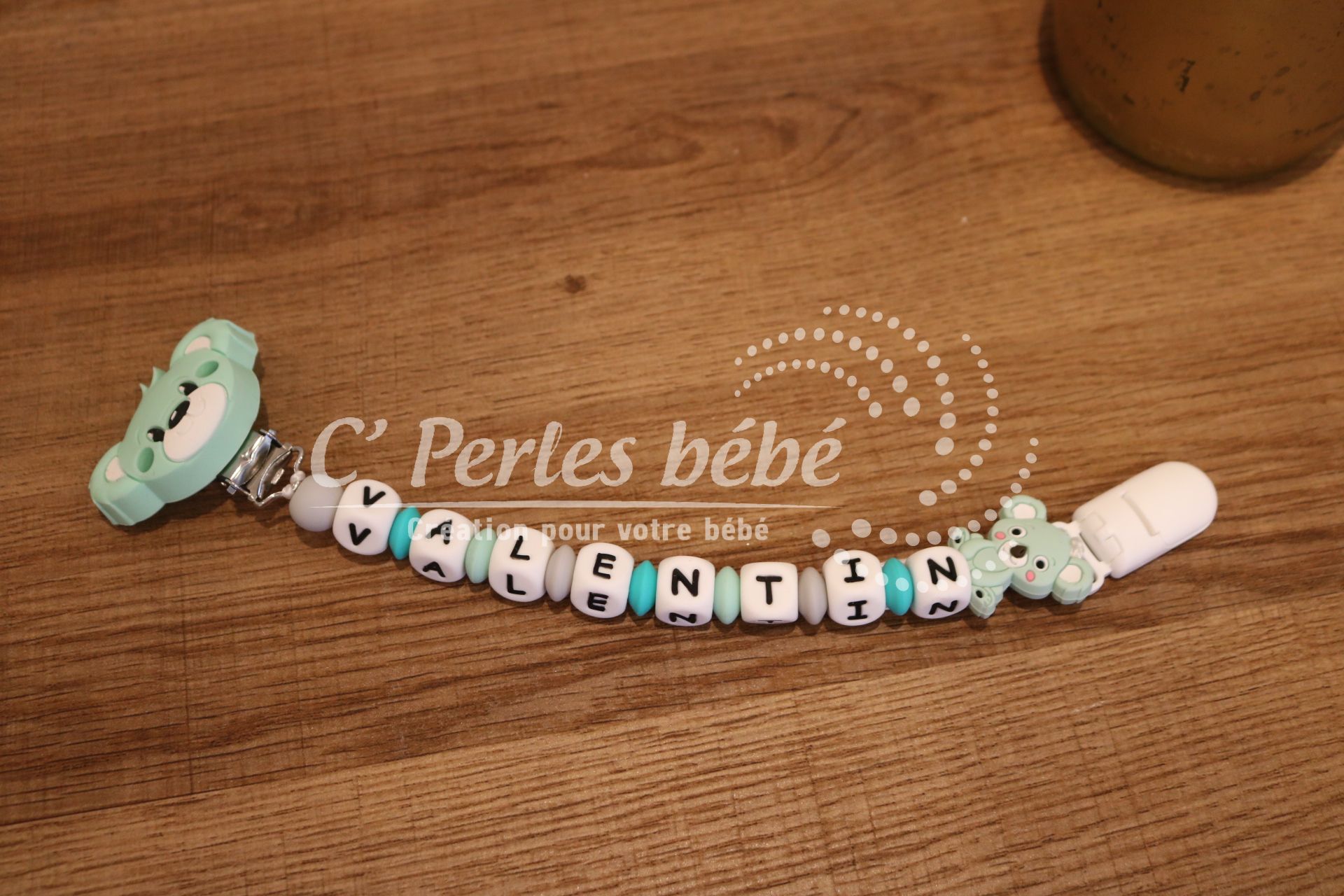 Attache doudou prénom koala Attache doudou prénom koala