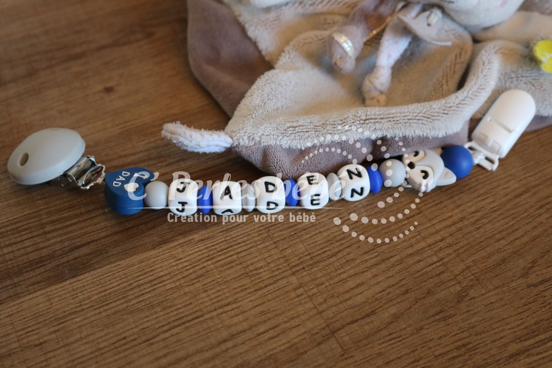 Attache doudou renard prénom Attache doudou renard prénom