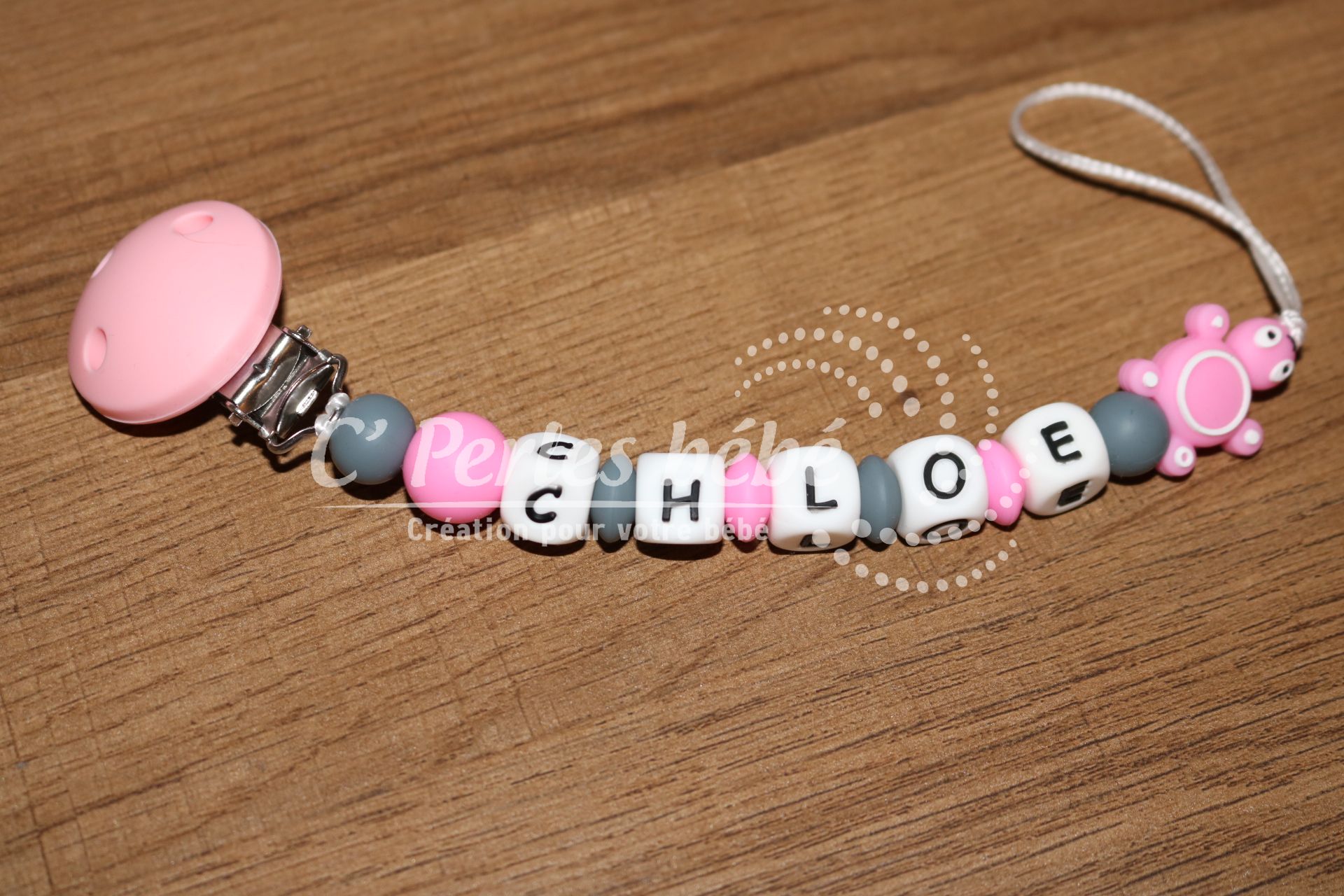 Attache tétine tortue silicone