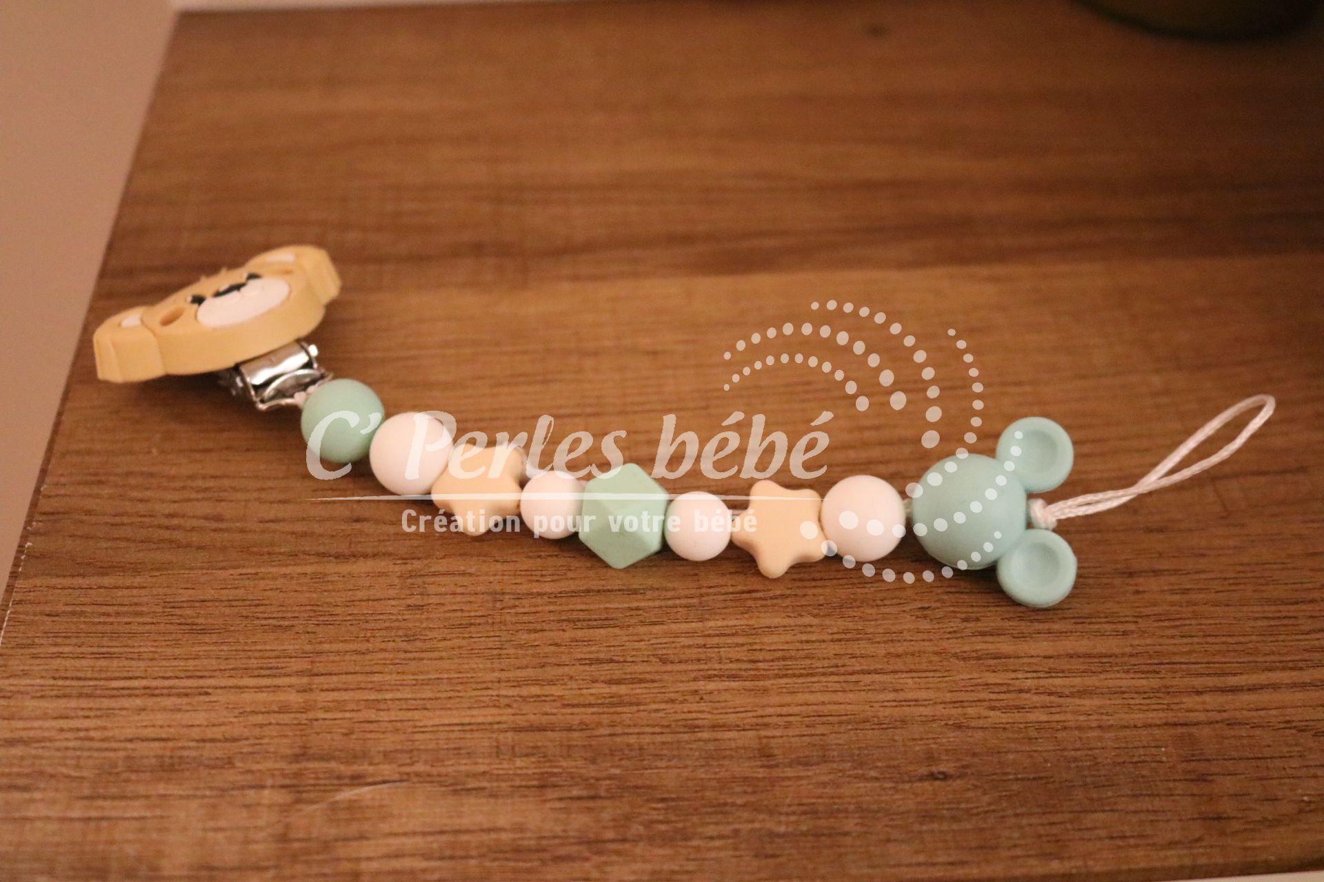 Attache tétine mickey personnalisé Attache tétine mickey personnalisé