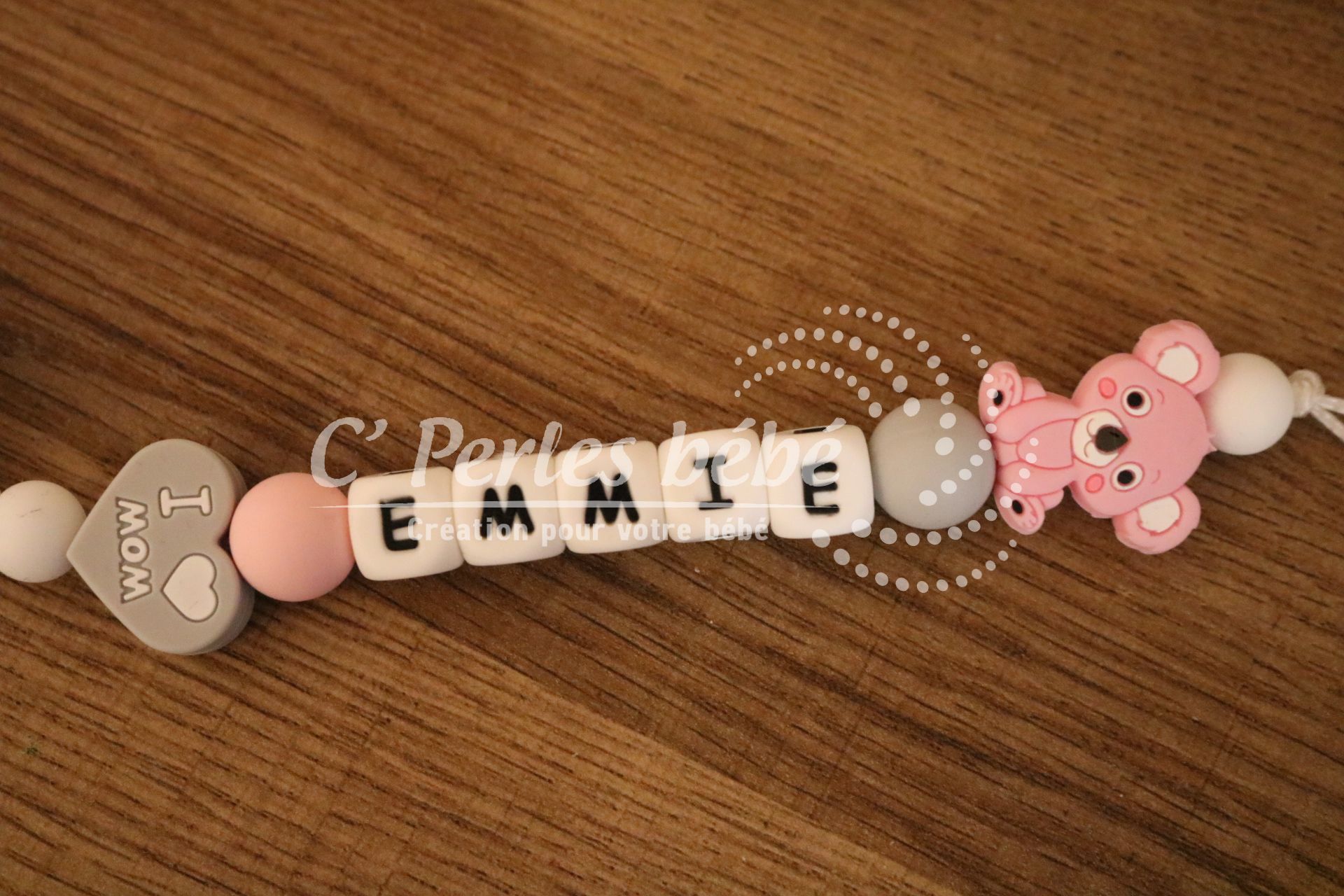 Attache tétine koala prénom Attache tétine koala prénom