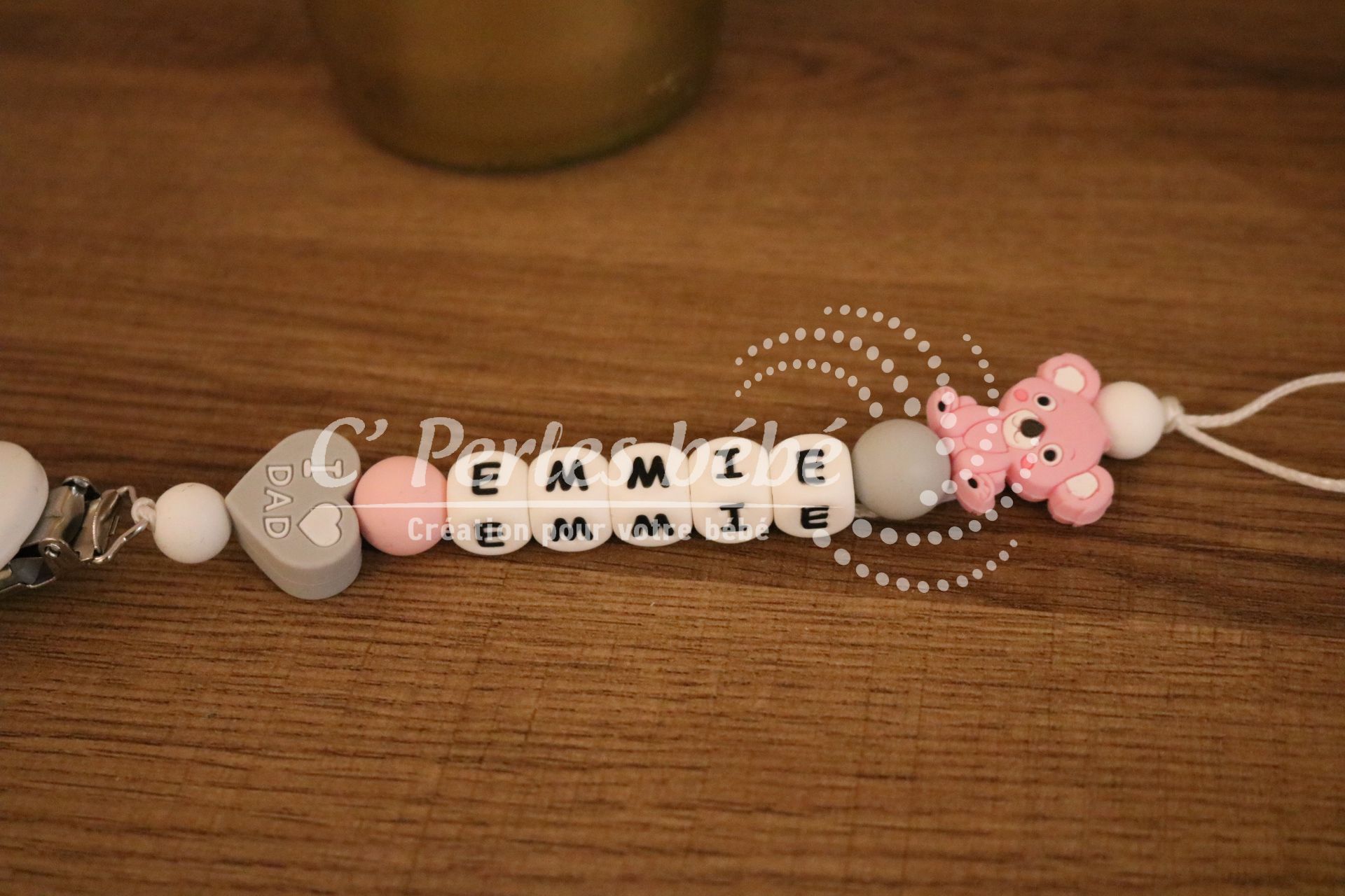 Attache tétine koala prénom Attache tétine koala prénom