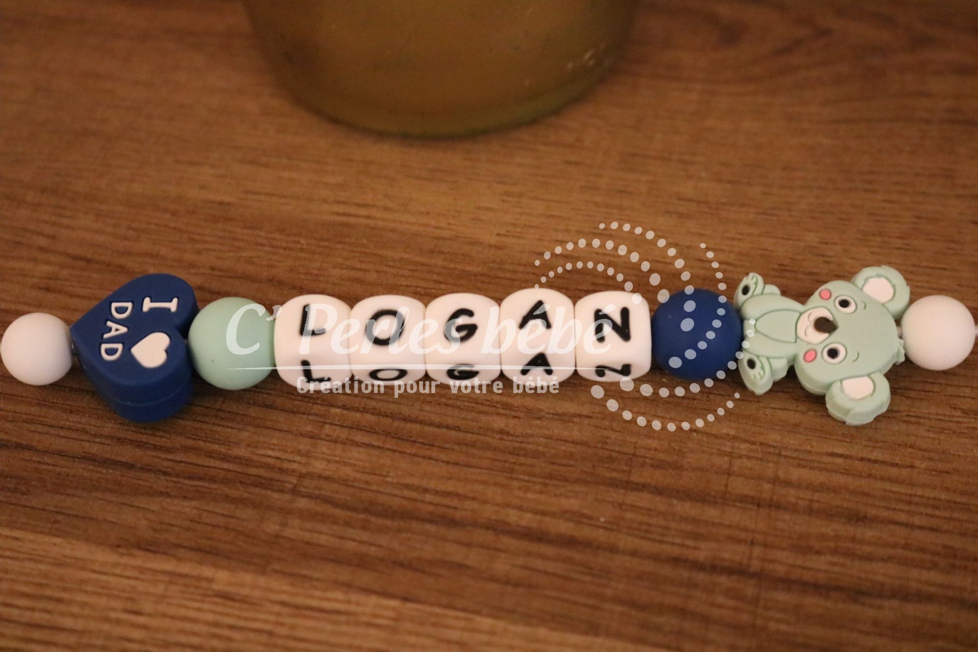 Attache tétine koala prénom Attache tétine koala prénom