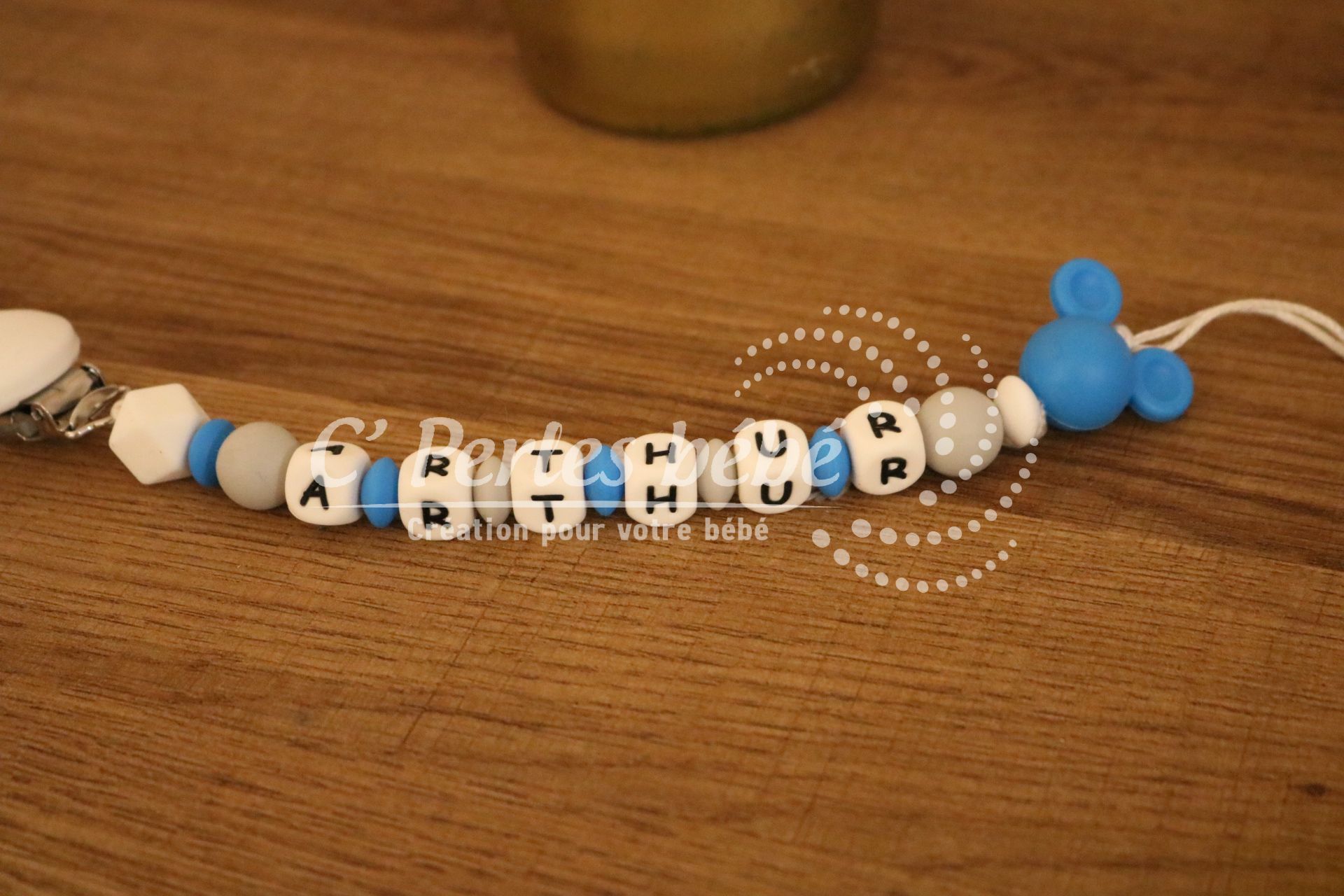 Attache tétine Mickey Minnie