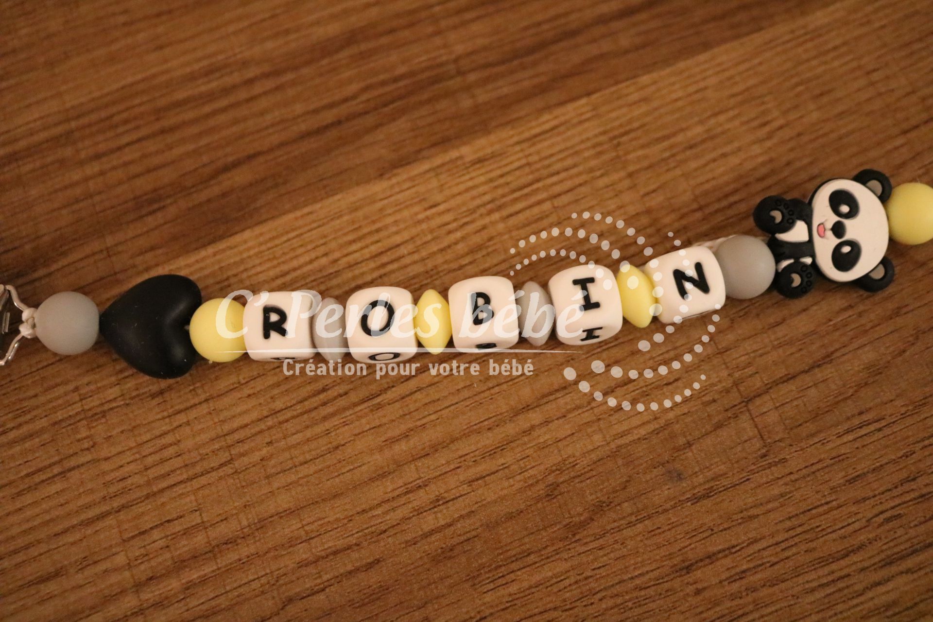 Attache tétine love panda Attache tétine love panda