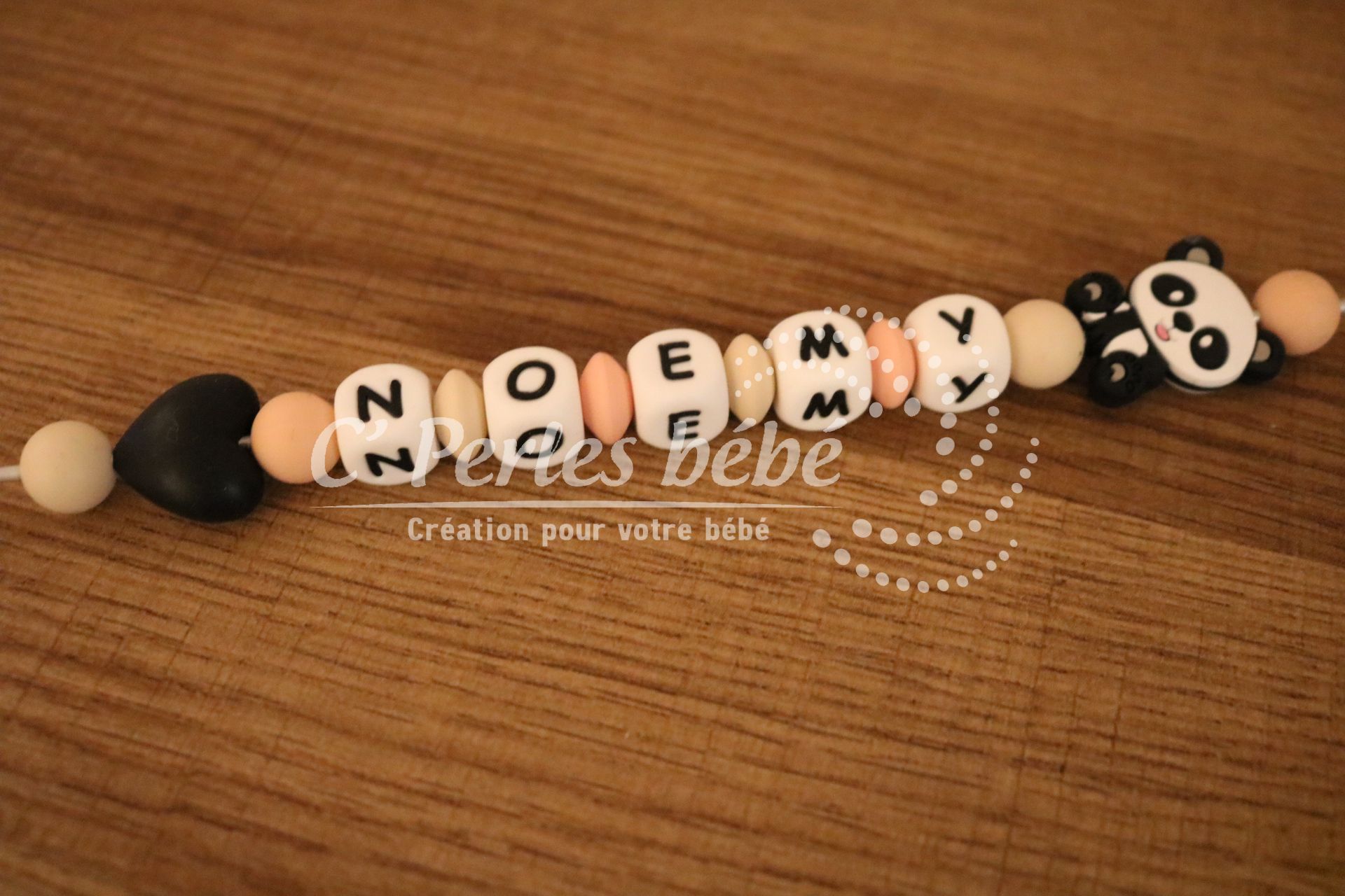 Attache tétine love panda Attache tétine love panda