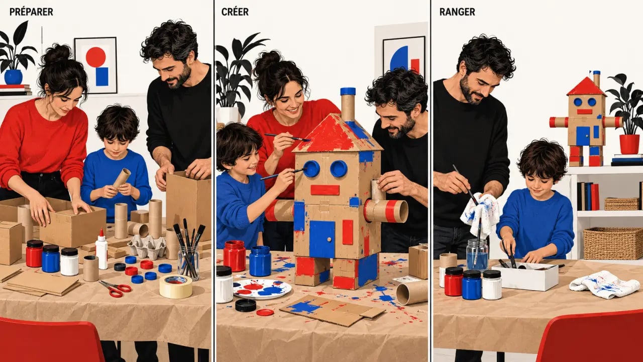 Comment organiser des activités créatives en famille avec Tibamo, de la préparation au rangement